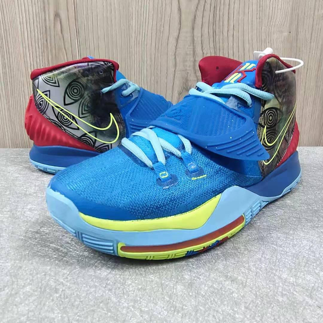 2019 Men Nike Kyrie Irving VI Jade Blue Yellow Red Colorful Shoes